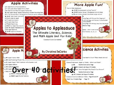 Apples to Applesauce! {The Ultimate Science, Literacy, and Math Unit for Kids!}