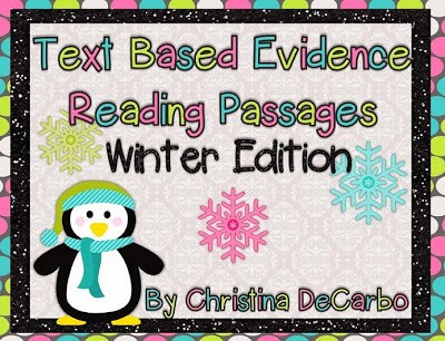 Winter Edition! Text Based Evidence Reading Passages
