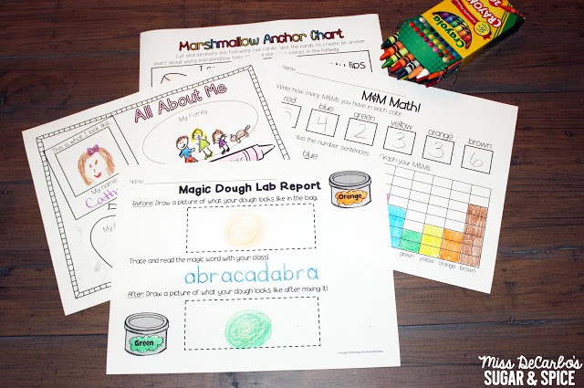 Back to school activities for the first week of school! 