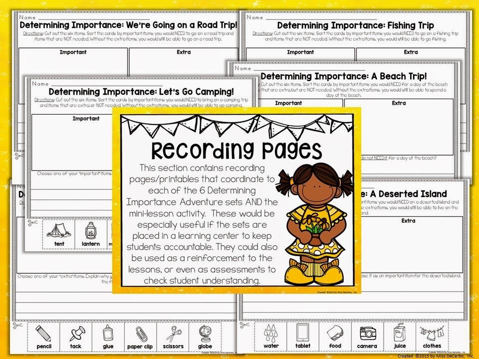 Tons of ideas, activities, lesson plans, and resources for teaching students how to determine importance while they read. Determining importance is such a critical part of reading comprehension. Learn how to make it FUN for your students!