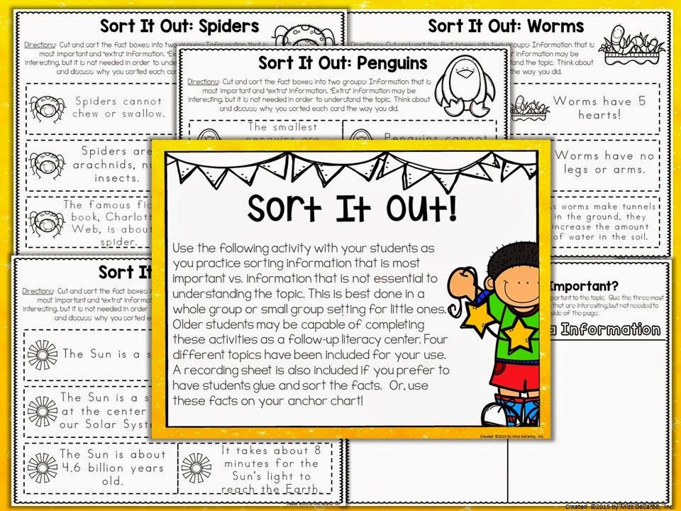 Tons of ideas, activities, lesson plans, and resources for teaching students how to determine importance while they read. Determining importance is such a critical part of reading comprehension. Learn how to make it FUN for your students!