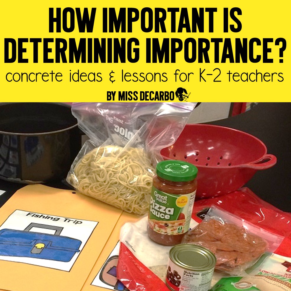 A blog post of lesson ideas, concrete activities, visuals, and resources for teaching students how to determine importance when reading. Determining Importance is such an important reading strategy for young readers. Learn how to make it FUN for your students!