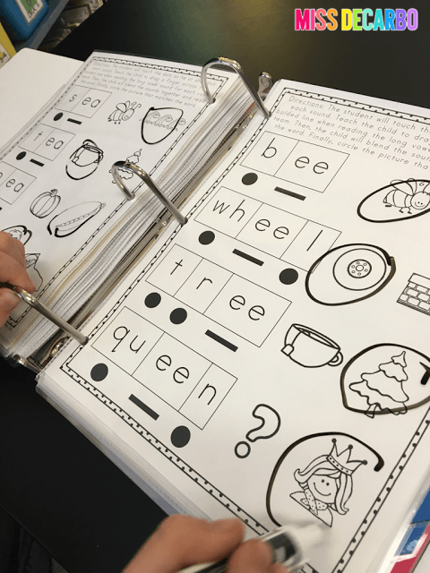 vowel teams - No Prep Reading Intervention Binder ELA Edition 2: Packed with phonics and fluency activities, ideas, resources, printables, and word lists for small groups, RTI, one on one intervention and instruction, and literacy groups. Great for teachers, volunteers, and intervention specialists. Tons of reading intervention ideas and strategies by Miss DeCarbo!