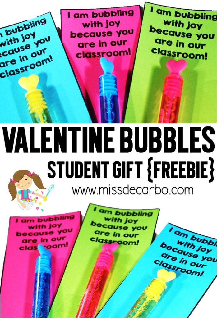 A quick and simple Valentine's Day student gift that does not involve sugar! Just add bubble tubes and print the freebie Valentine's Day cards that you can download in this blog post. Happy Valentine's Day!