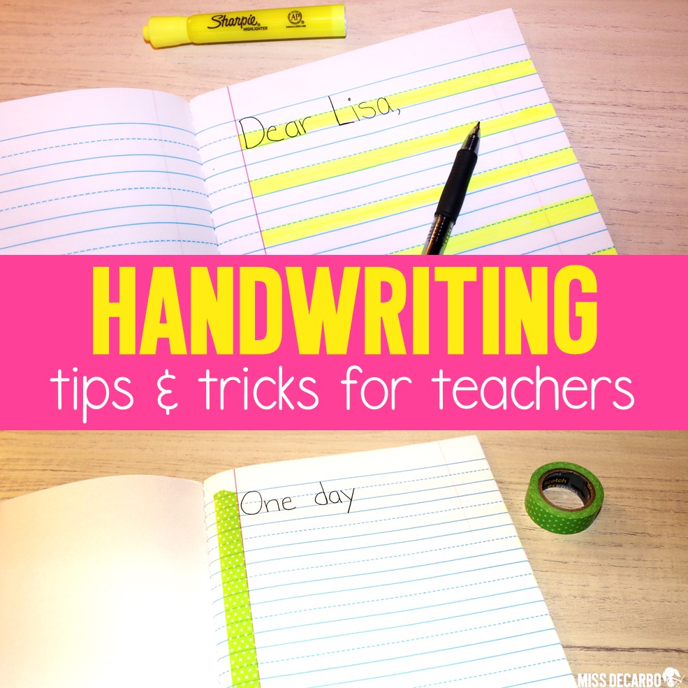 Handwriting tips and tricks for teachers to use with students who struggle with alignment, spacing, pencil grip, formation, and spatial awareness. 