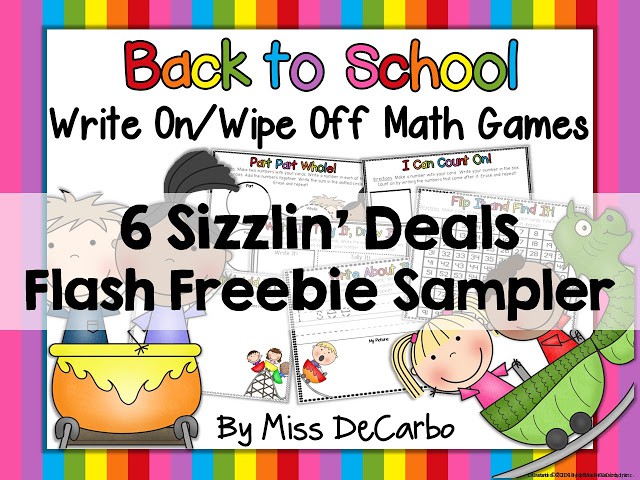 Independent Math Games FREEBIE Sample Pack by Miss DeCarbo