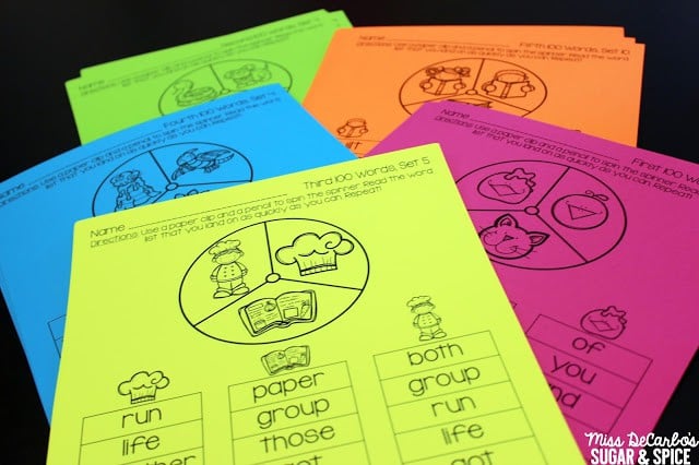 Use Small Group Reading Warm Ups To Maximize Your Time At The Small Group Table: Sight Word Ideas and Activities, Fluency and Book Baskets, and Organization Ideas!