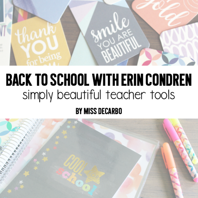 Beautiful Back to School Tools for Teachers: An Erin Condren Review by Miss DeCarbo