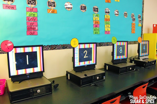 5 Teacher Tips for Technology Organization by Miss DeCarbo - Number or Label your computers to make it easy for students to identify which computer they are to work on.