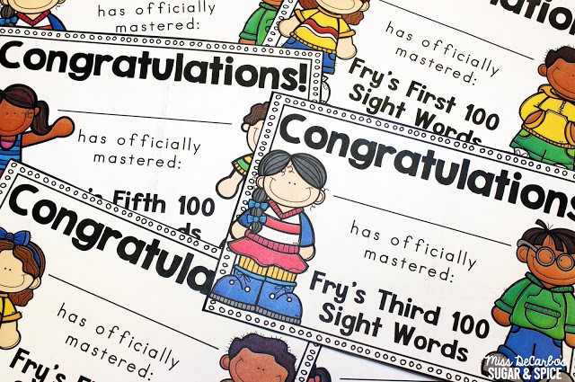 Assessment and Differentiation for Sight Word Recognition: Organization and classroom management ideas to make sight word assessment and practice simple and easy for teachers AND students! These sight word activities are student-friendly and help students master the first 500 Fry sight words!