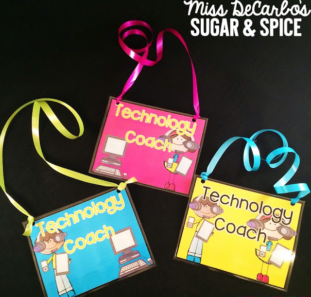5 Teacher Tips for Technology Organization by Miss DeCarbo: Technology Coach Badges FREEBIE - Student technology leaders help other students troubleshoot tech problems within the classroom