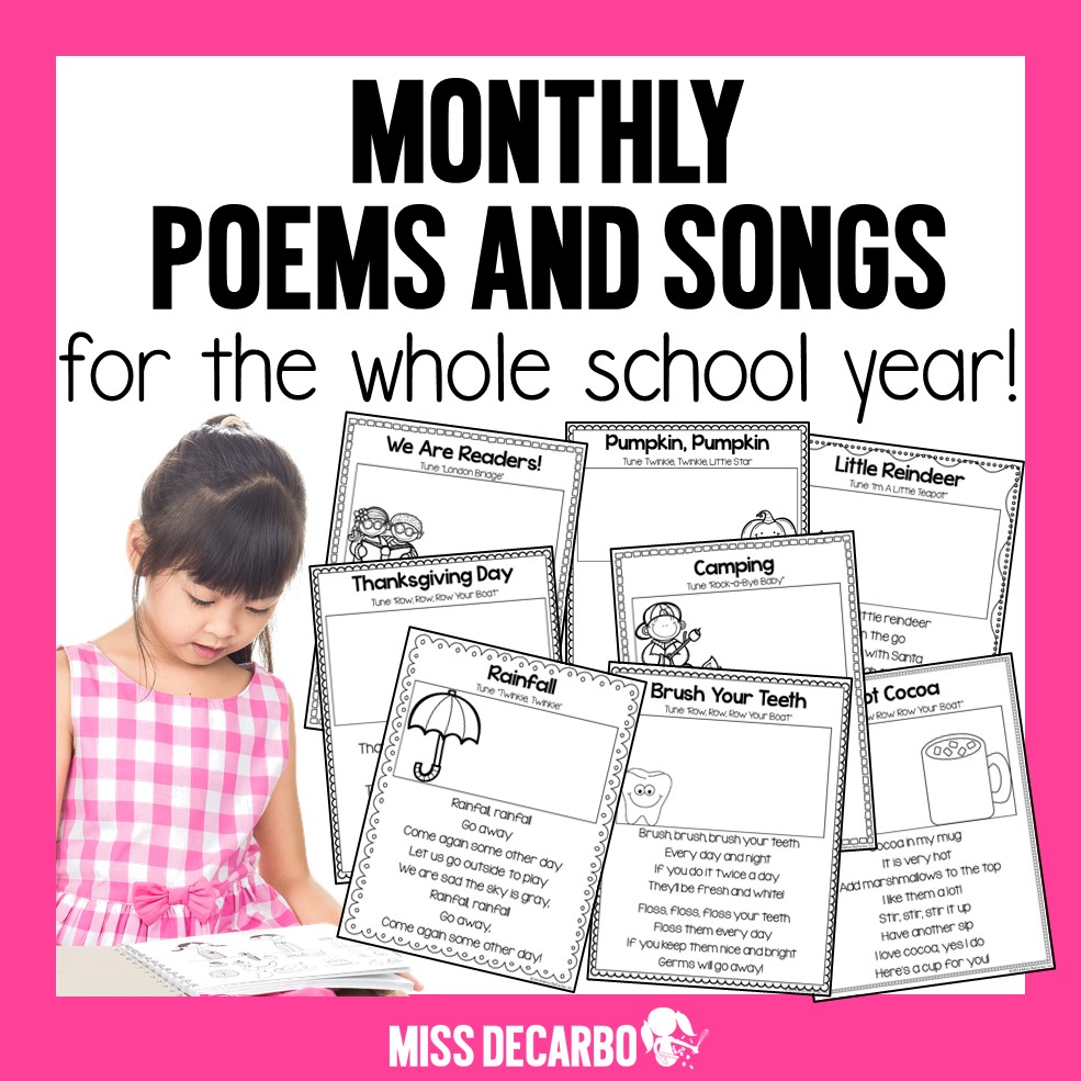 Poems and Songs for the Entire School Year!