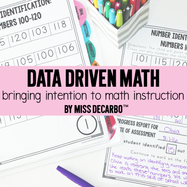 Using Data to Drive Math Instruction - Easy Organization and Assessments