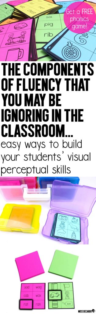 Read about how visual perceptual skills are related to student learning, and discover easy and fun ways to build visual processing skills in the classroom. Get a FREE Brainamin phonics "short a" game to try out with your students!