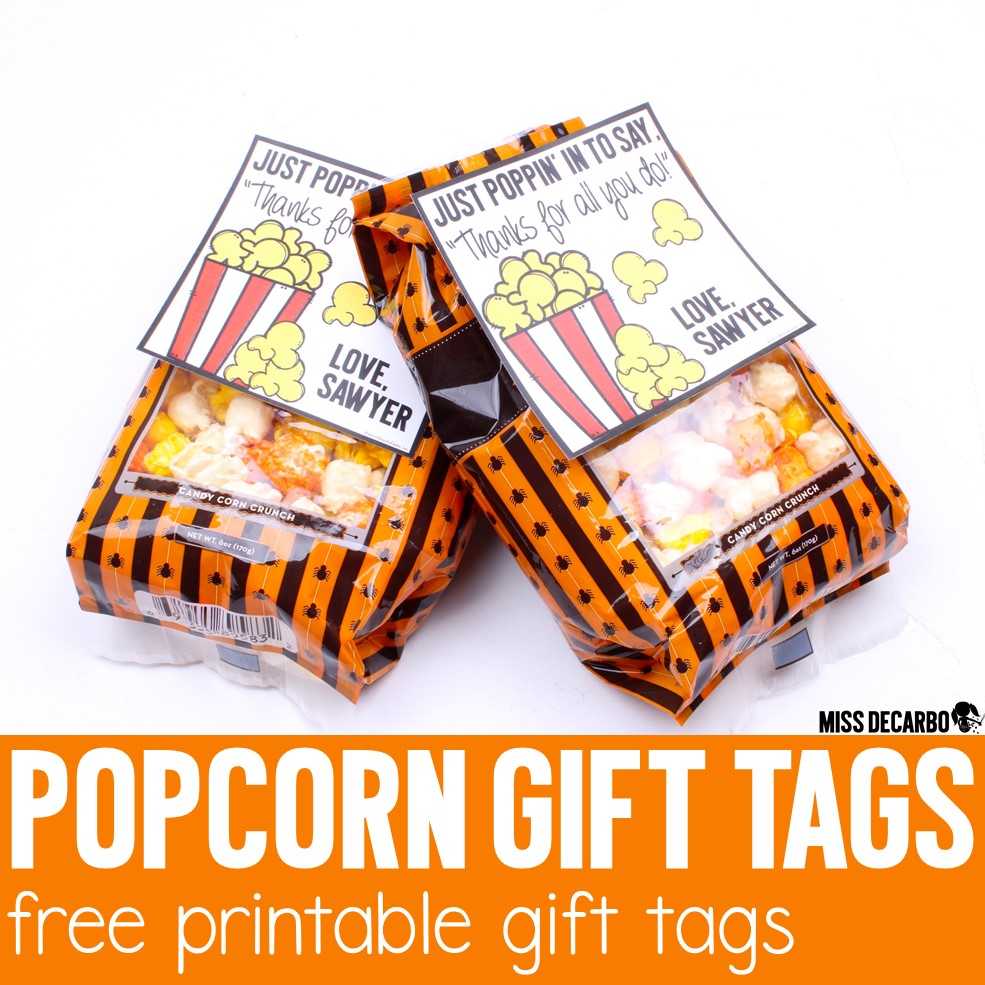 Popcorn Gift Tags
