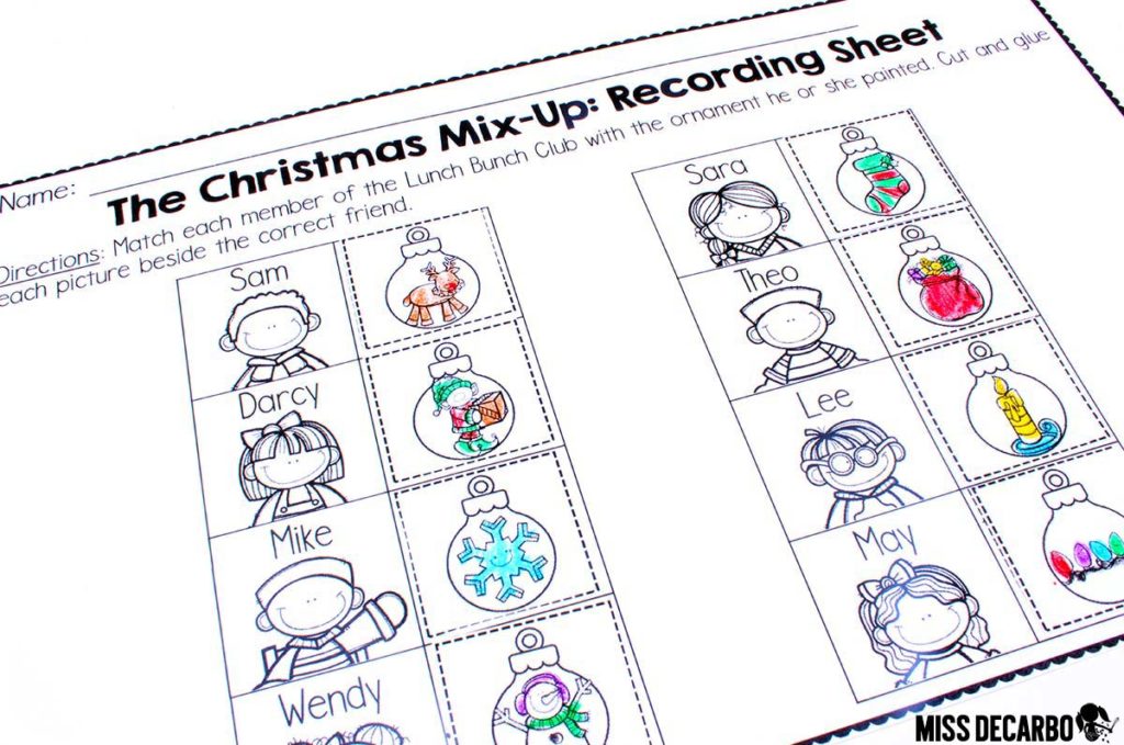 Christmas comprehension reading activity for inference skills - This inference reading lesson is differentiated for kindergarten, first grade, and second grade primary students.