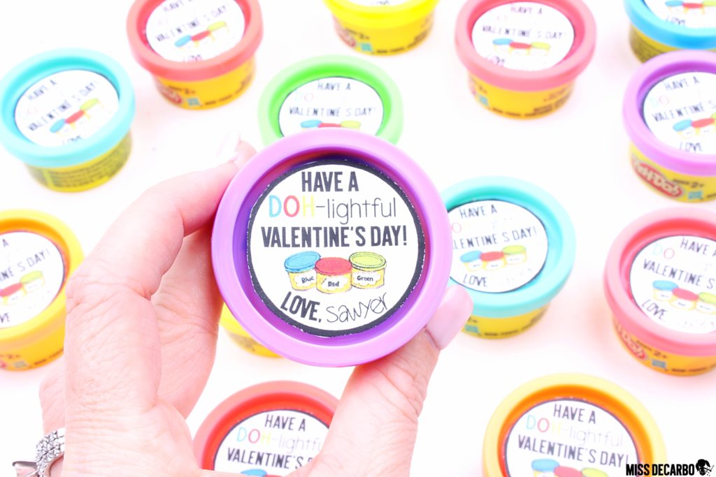 These FREE Valentine's Day playdough gift tags make the perfect student gifts for classrooms and daycare. Simply print, cut, and attach to mini play dough containers.