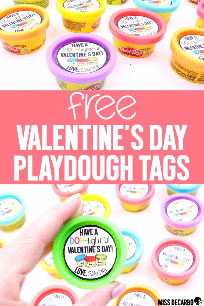 These FREE Valentine's Day playdough gift tags make the perfect student gifts for classrooms and daycare. Simply print, cut, and attach to mini play dough containers.