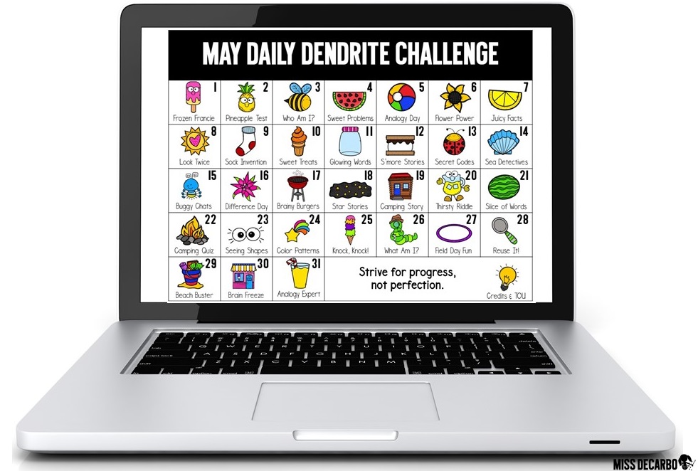 Digital Brain Exercises for the classroom - Daily Dendrite Challenge