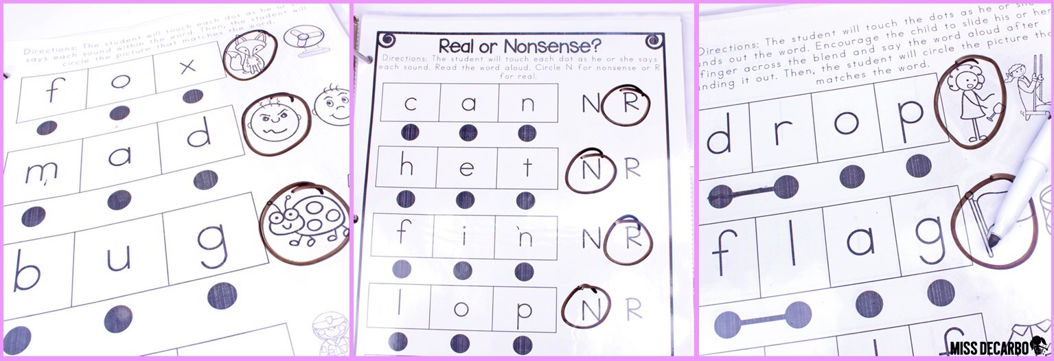 My No Prep Reading Intervention Binder is great to use for individual, 1:1 instruction and reading intervention. Work on letter sounds, letter ID, short vowels, blends, digraphs, and fluency!