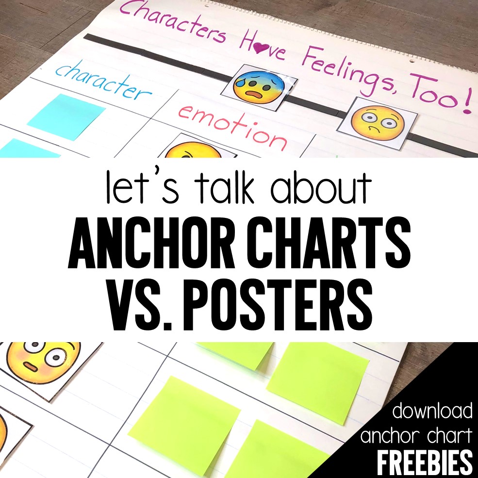 Anchor charts and classroom reference posters are not the same thing! Learn how they are different and how to make your anchor charts valuable for student learning. Get FREE anchor chart resources to use in your classroom!