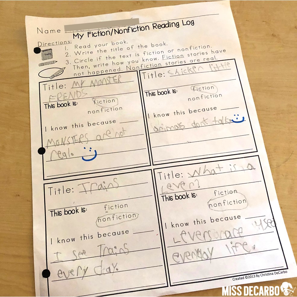 teach fiction and nonfiction text with these fiction and nonfiction reading logs for independent reading time