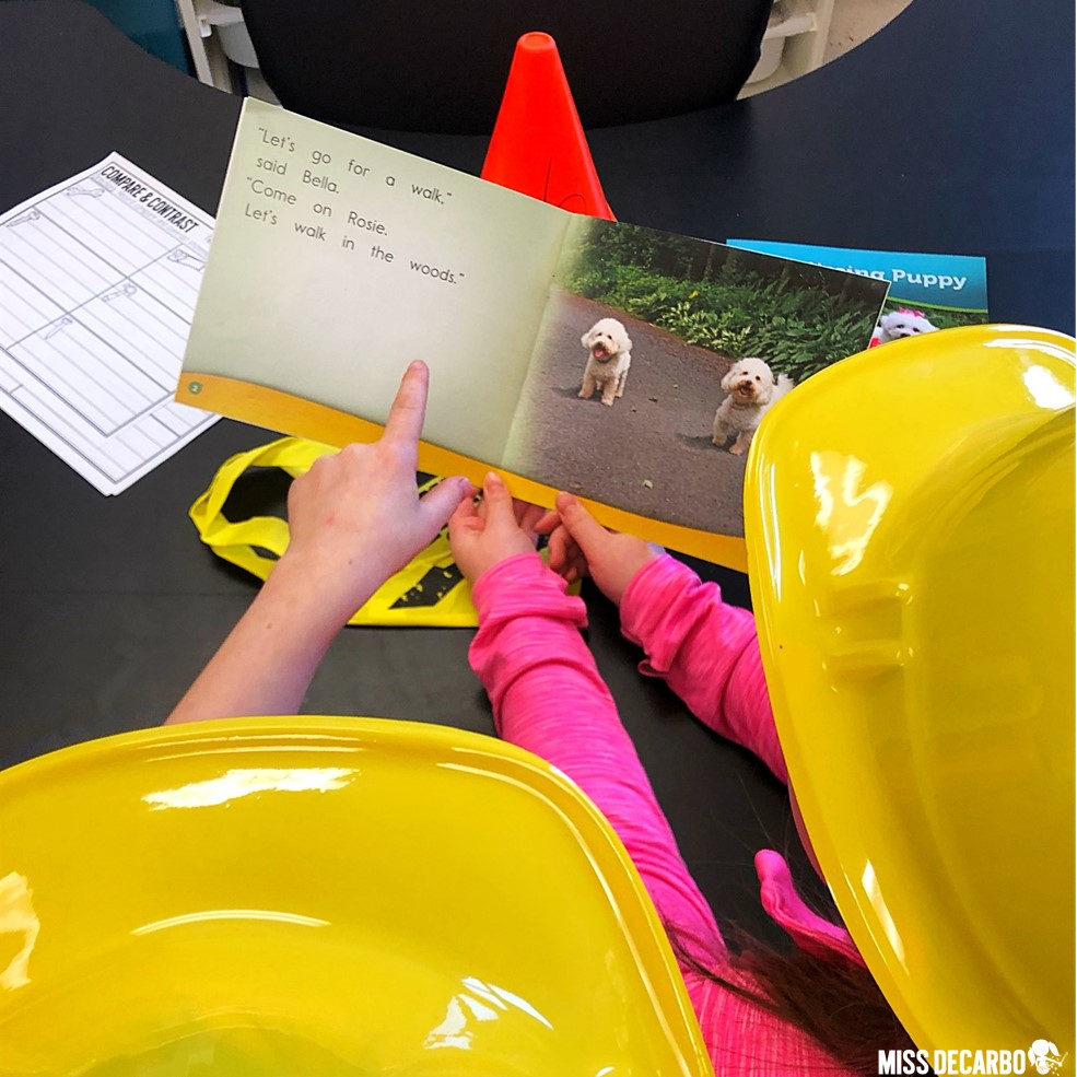 Students found their group's construction job site and used their toolkits to compare and contrast two stories together. Learn all about Compare and Contrast Construction Day in this idea-packed blog post!