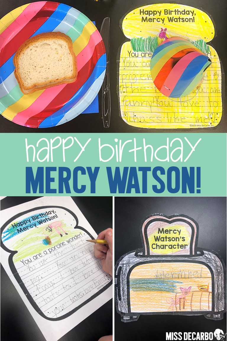 Activities, ideas, and printables for hosting a Mercy Watson birthday book party for your classroom!