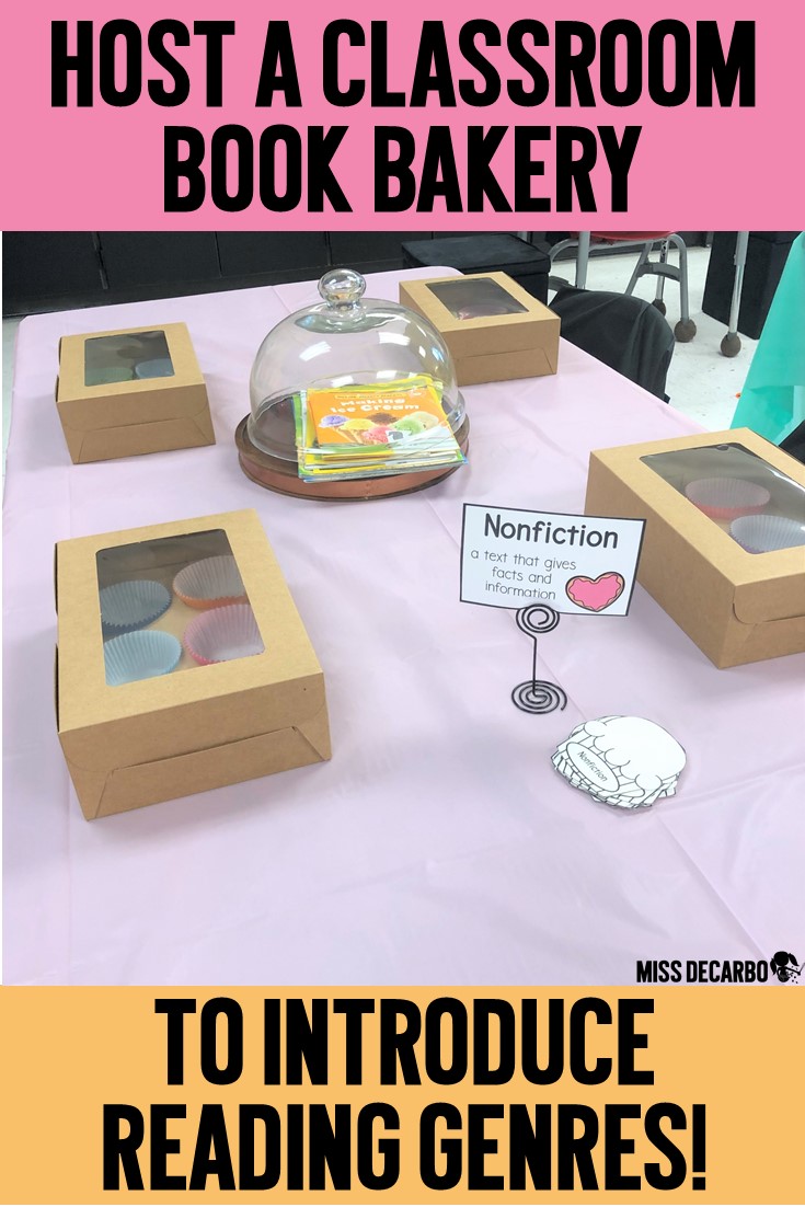 Host a book bakery in your classroom to teach students about different reading genres!