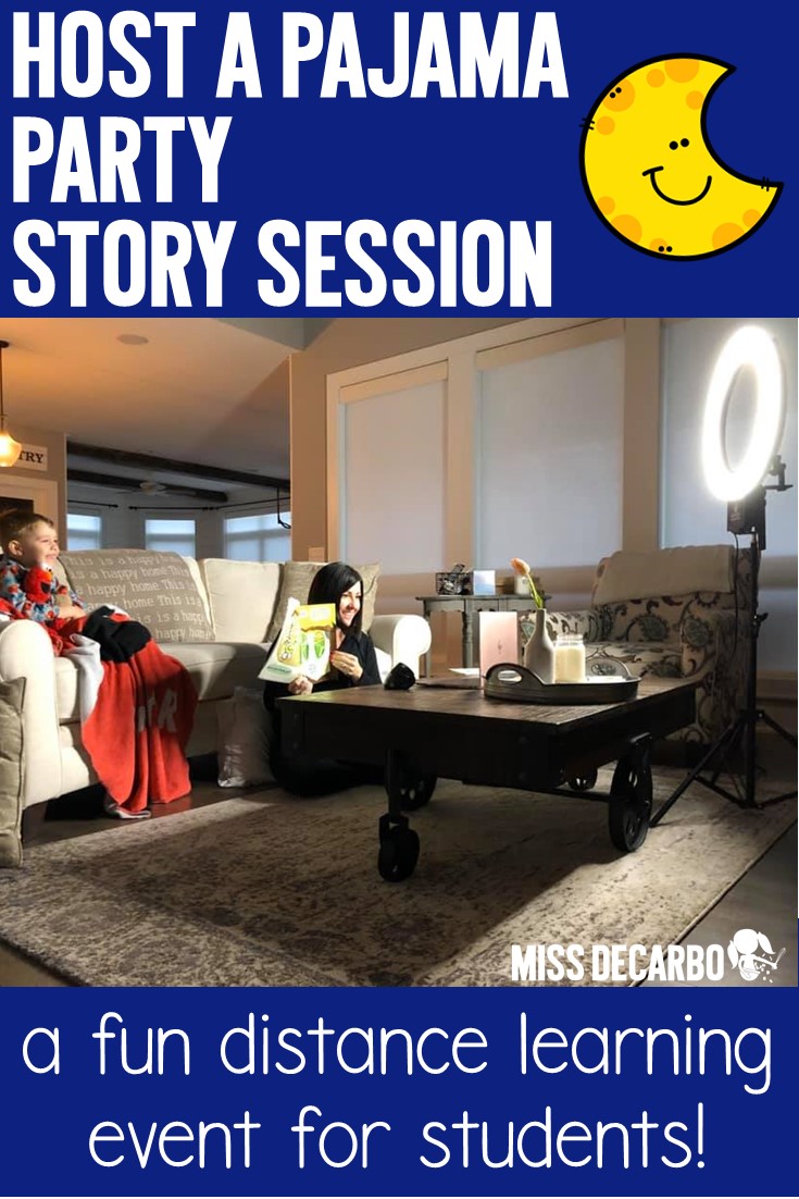 Host a Pajama Party Story Session for your students! It's a fun distance learning activity for your students and families! 