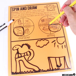 Spin and Draw is an independent game that is designed for socially distanced play. It is part of 12 games in my Indoor Recess Games for Social Distancing. These games are perfect for the classroom!