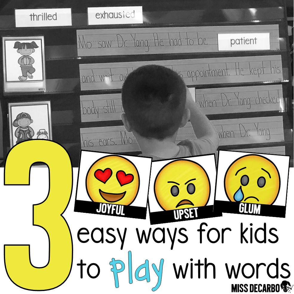 Three ways for kids to play with vocabulary words in the classroom. Teachers will love these easy and engaging vocabulary ideas and lessons!