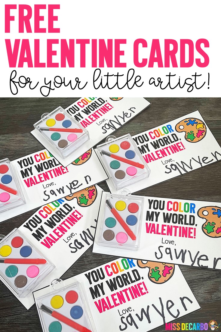 Free Valentine Cards for little artists!
