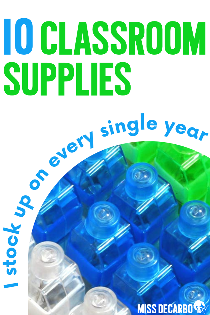 10 supplies I stock up on every year with my classroom budget! Here's a list of what I order and how I use these supplies in my classroom.