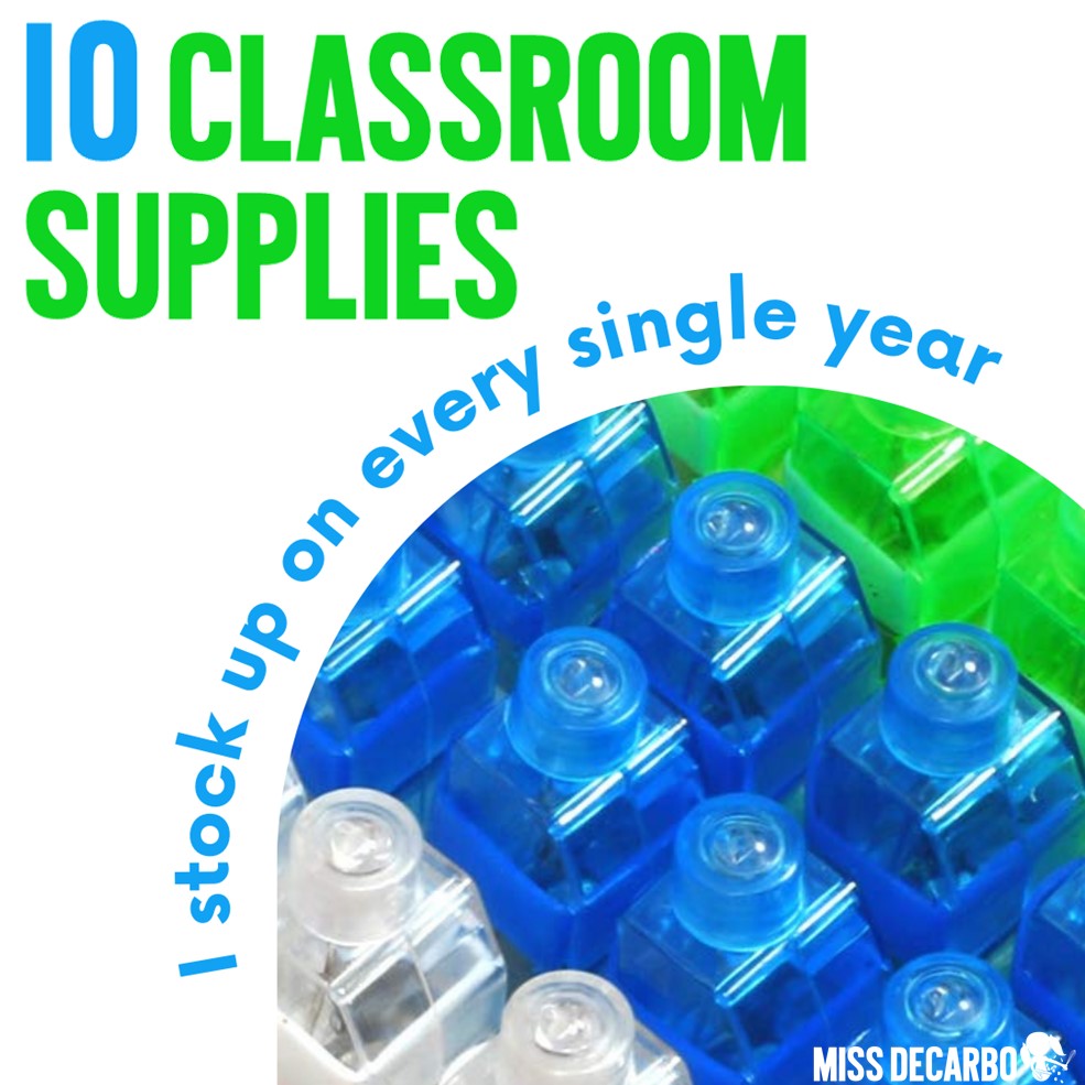 10 supplies I stock up on every year with my classroom budget! Here's a list of what I order and how I use these supplies in my classroom.