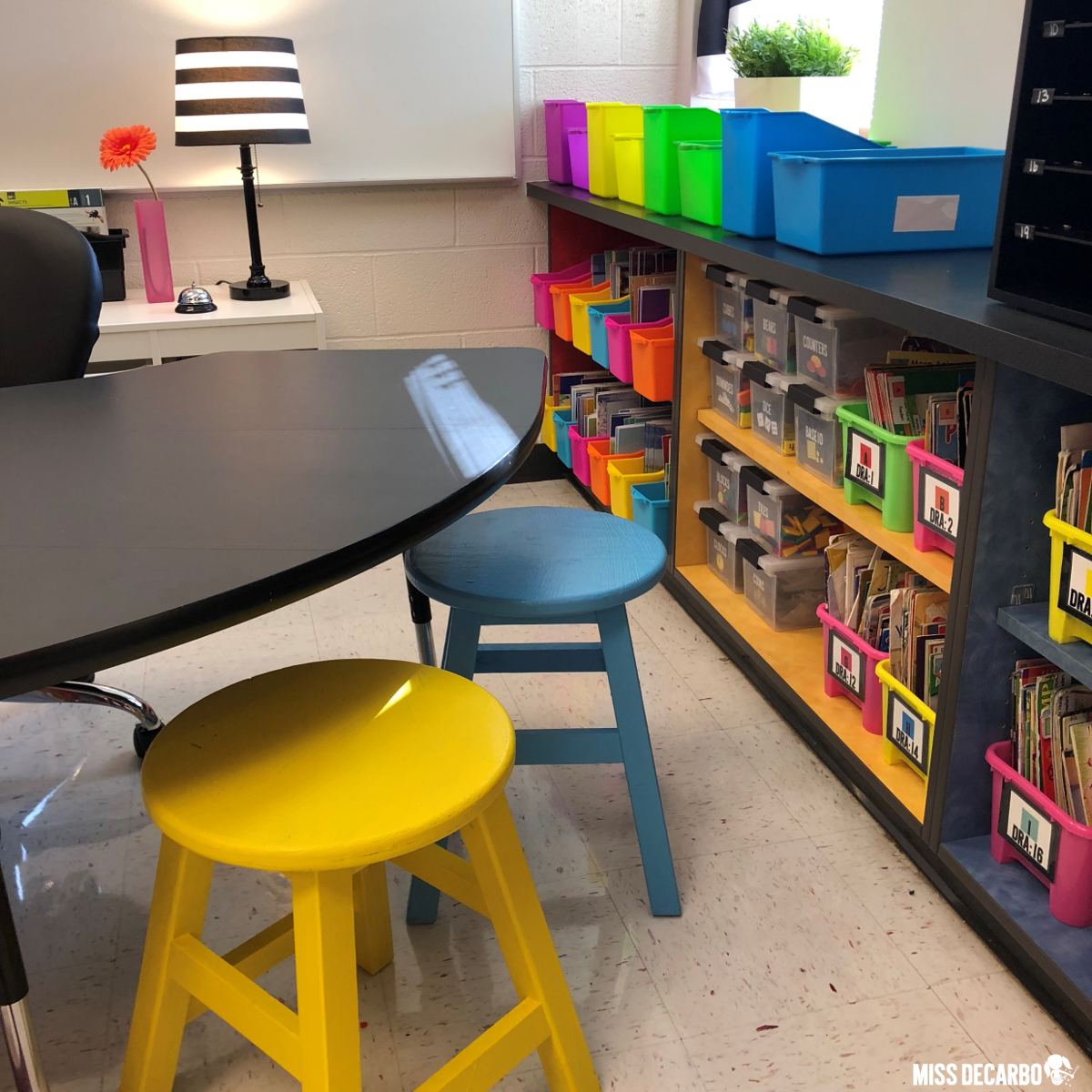 Cover the small group table in your classroom with contact paper to give it a new look!
