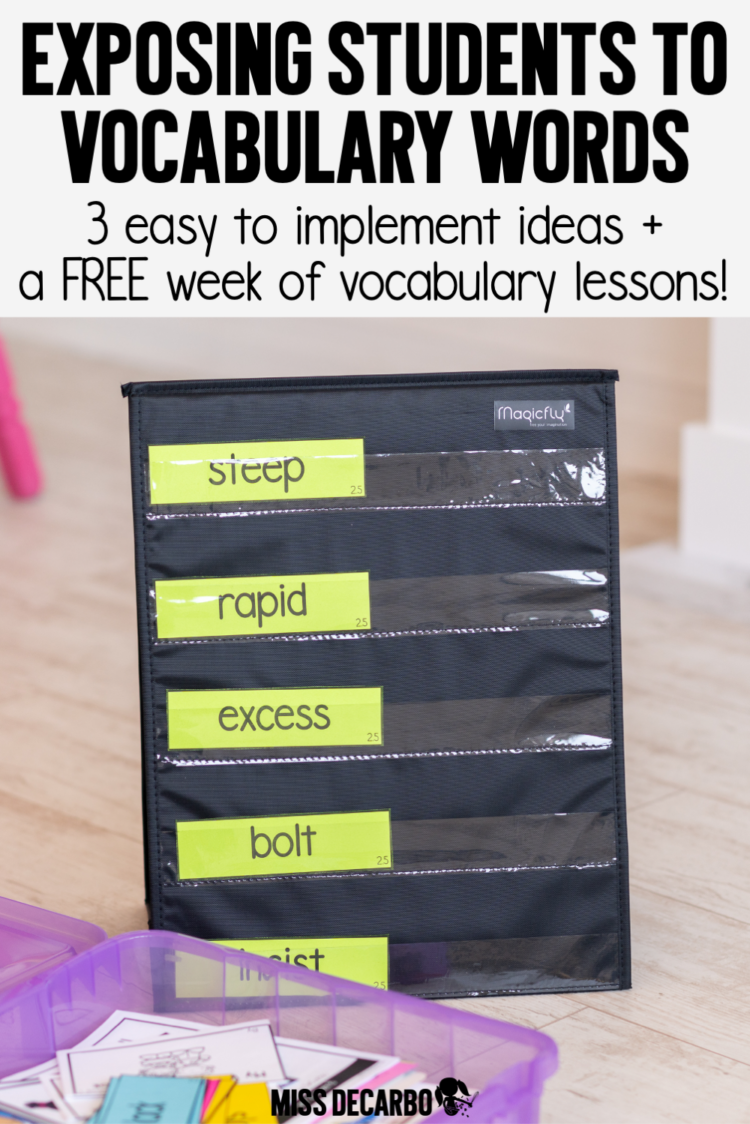 free vocabulary word lesson plans