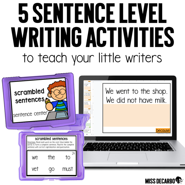 sentence level writing activities for students