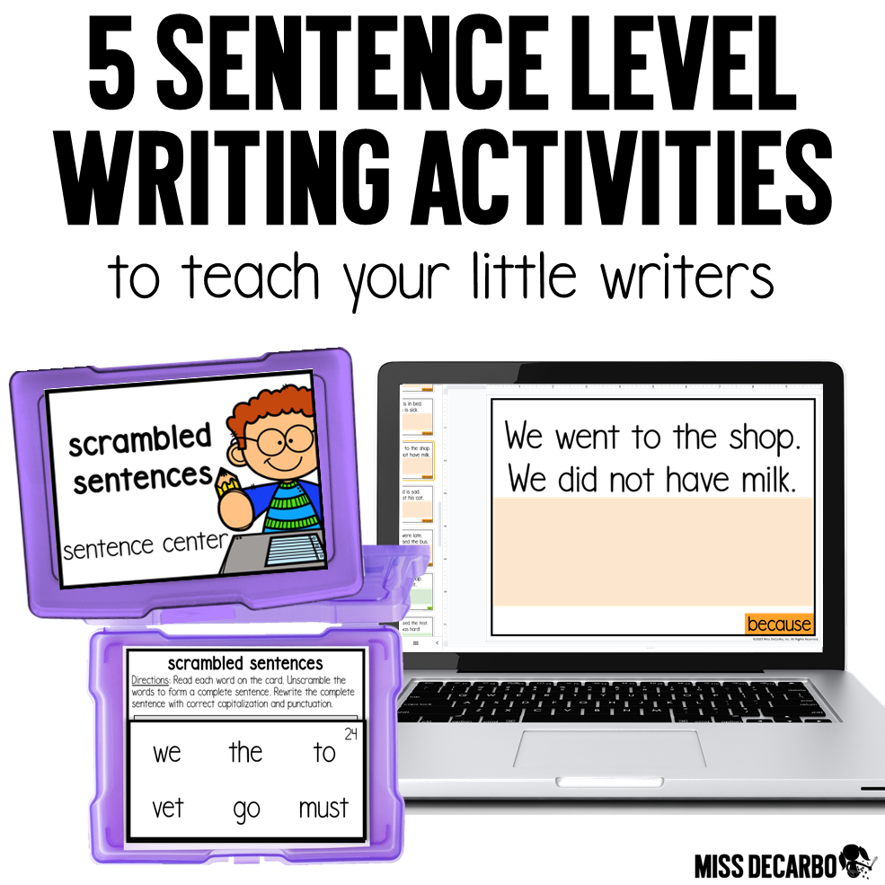 5 powerful Sentence Level Writing activities for students