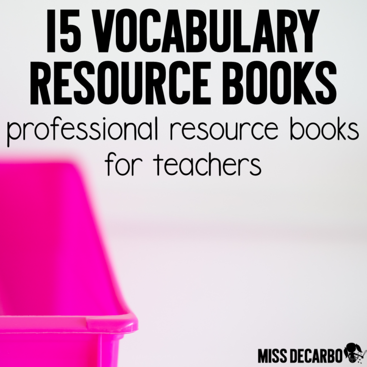 15 vocabulary books for teachers