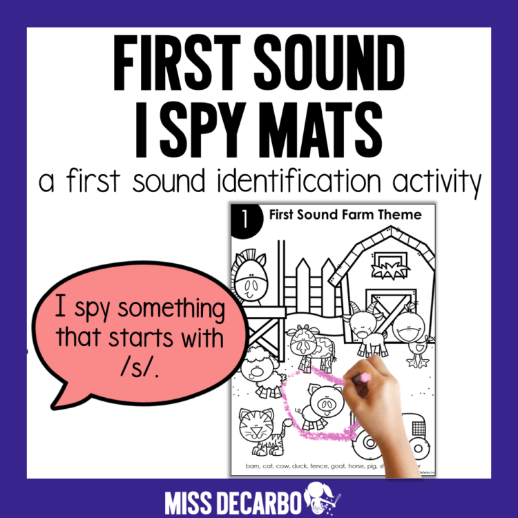 first sound i spay mats initial sound activity