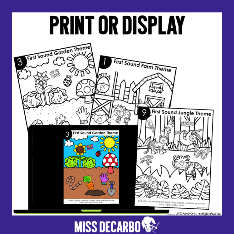 First Sound I Spy Mats Initial Sound Activity - Miss DeCarbo