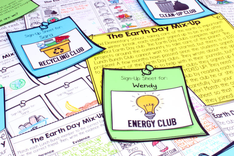 Earth Day literacy activity to use with your classroom of primary students!