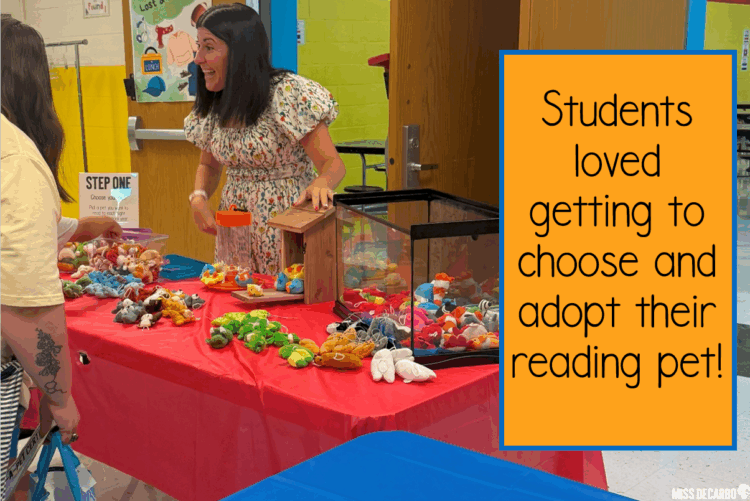 Set up a monthly reading program for students and families called the Pet Shop Reading Program!